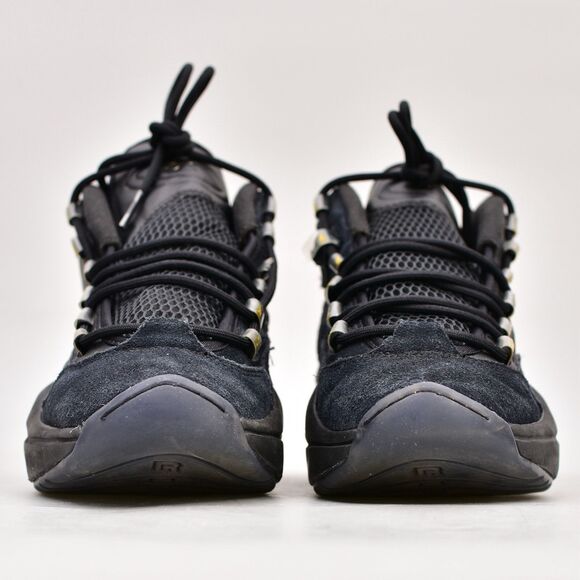 REEBOK KIDS YOUTH 7 QUESTION BASKETBALL SNEAKERS MID BLACK GOLD IVERSON ID9293 - Picture 4 of 12